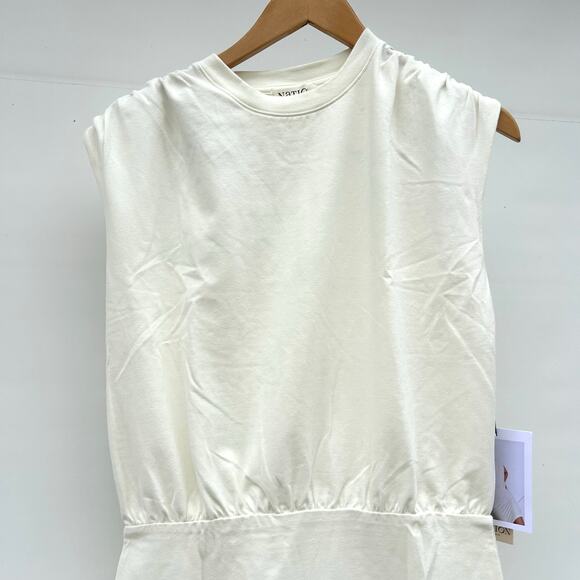 New Nation LTD Jac Muscle Tank Dress Porcelain Ivory White Shirt Mini Small - Picture 5 of 10